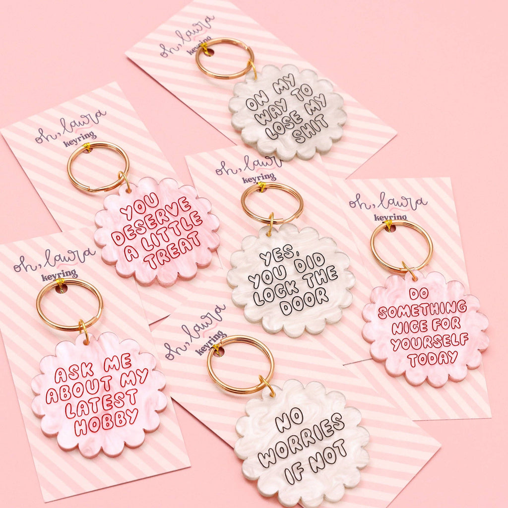 Acrylic keyring - no worries if not