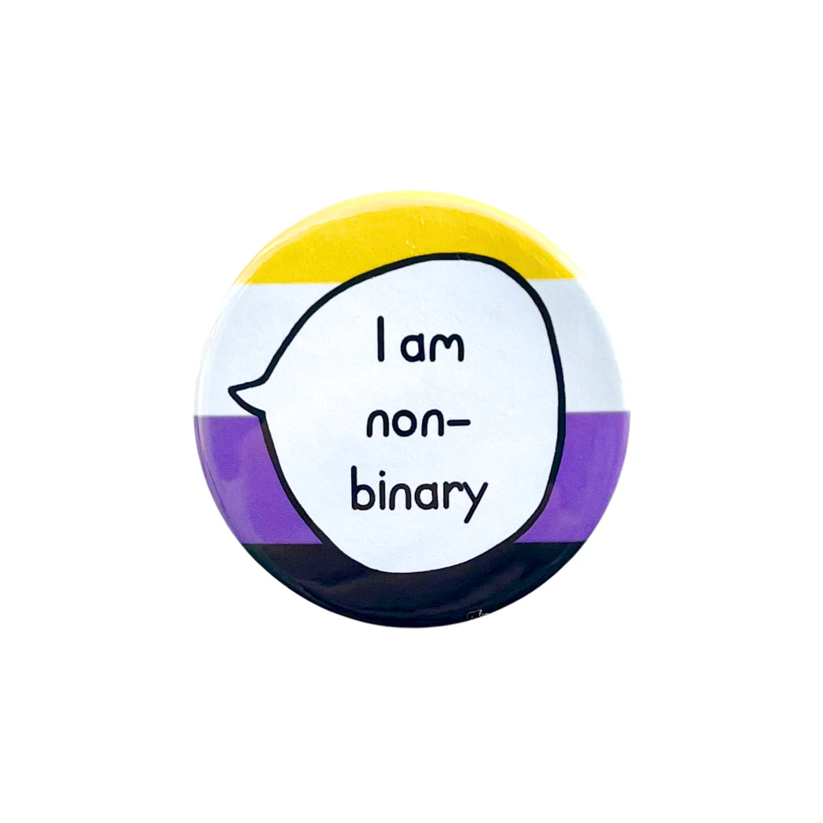 I Am Non-Binary – Pin Badge Button