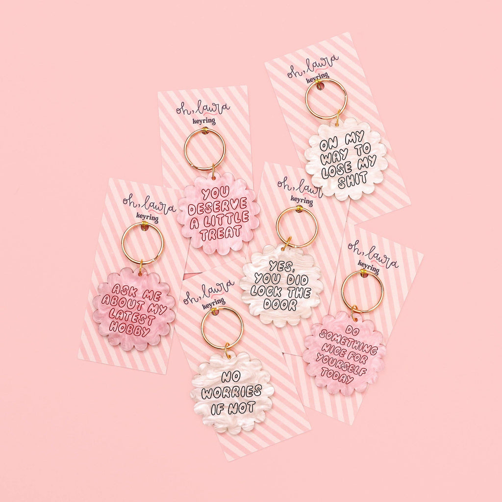 Acrylic keyring - no worries if not