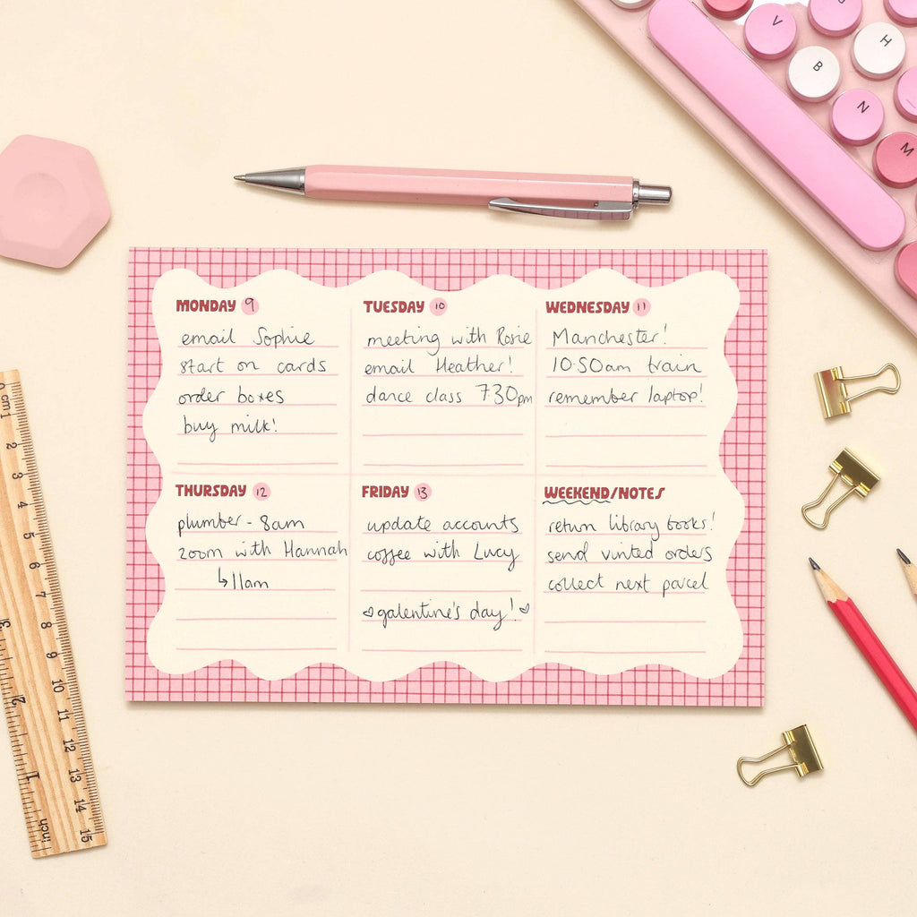 A5 Notepad - Wiggle Weekly Planner