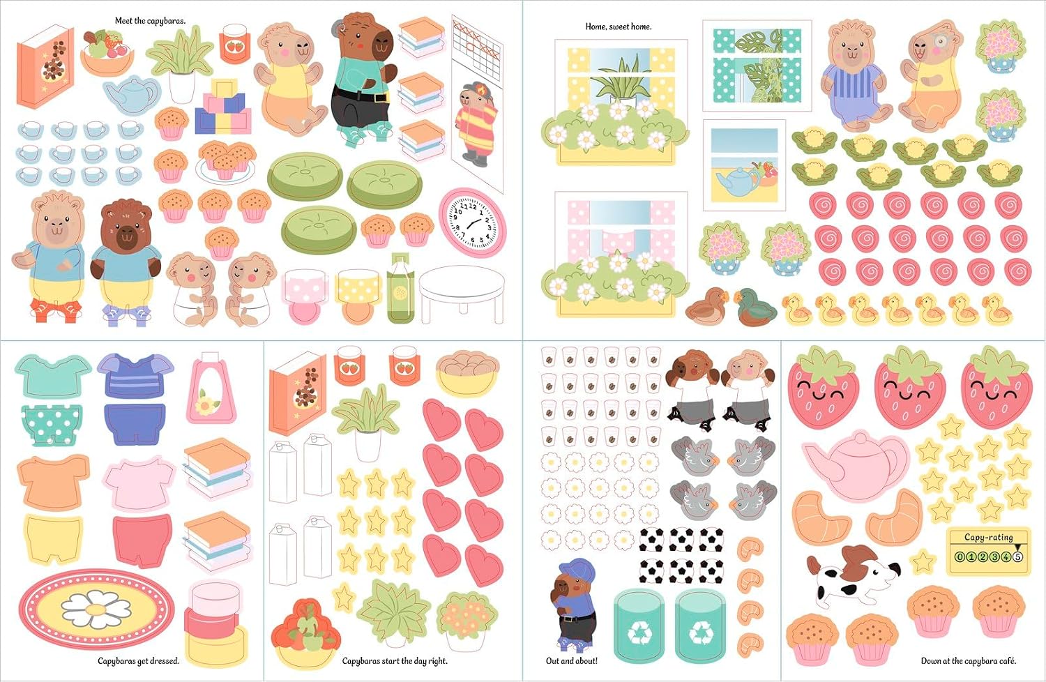 Cutie Stickering #1 Capybara Cafe: The Ultimate Cosy Sticker Book