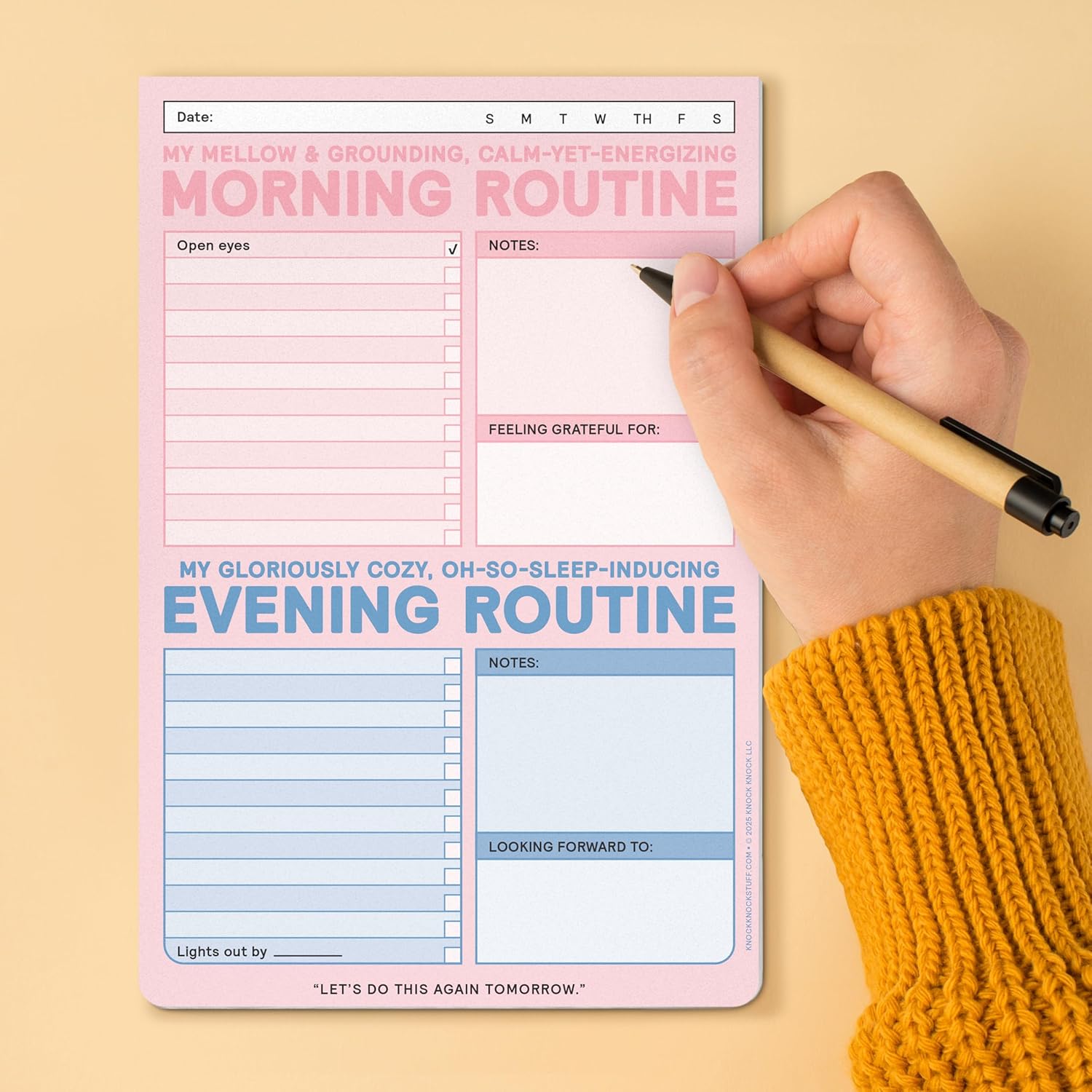 Knock Knock AM/PM Routine Classic Pad