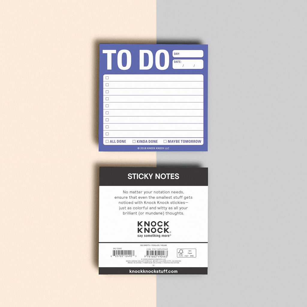 1-Count Knock Knock to Do Sticky Notes