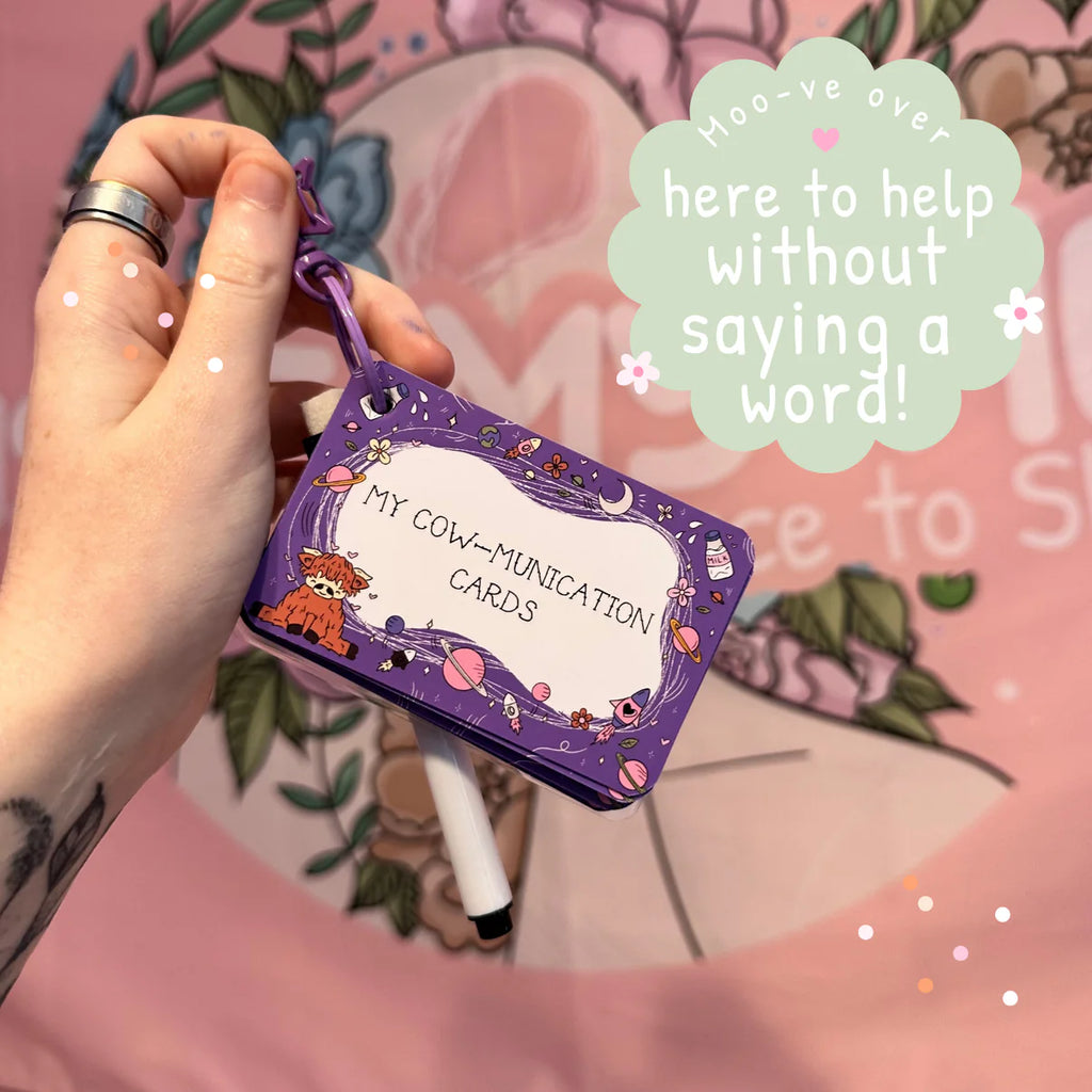 Communication Cards - Galaxy Cow