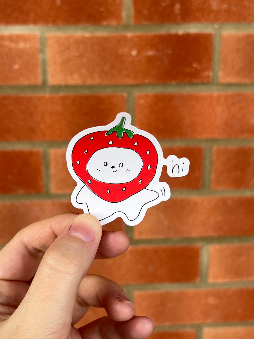 Strawberry pet sticker