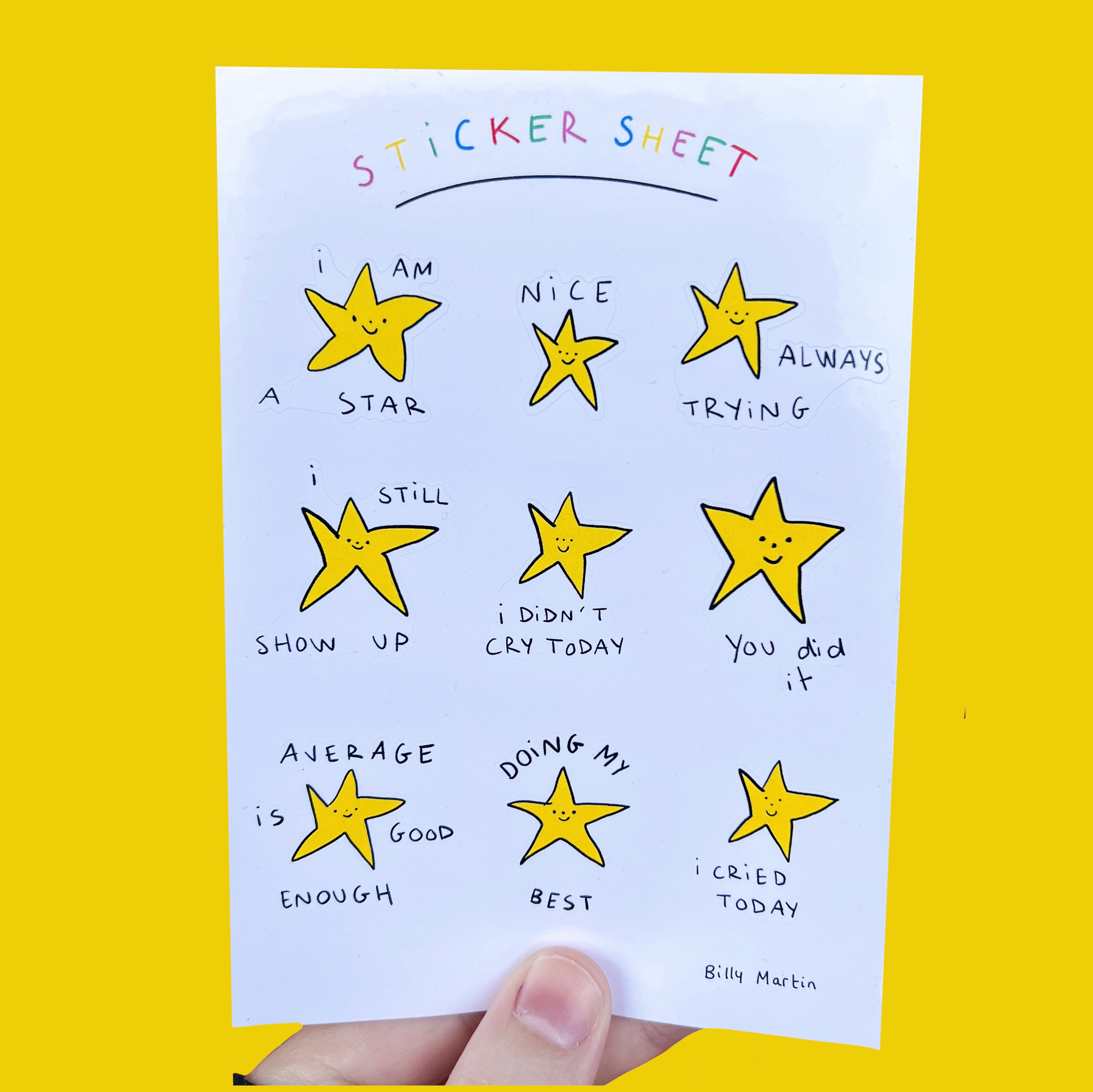 Star sticker sheet