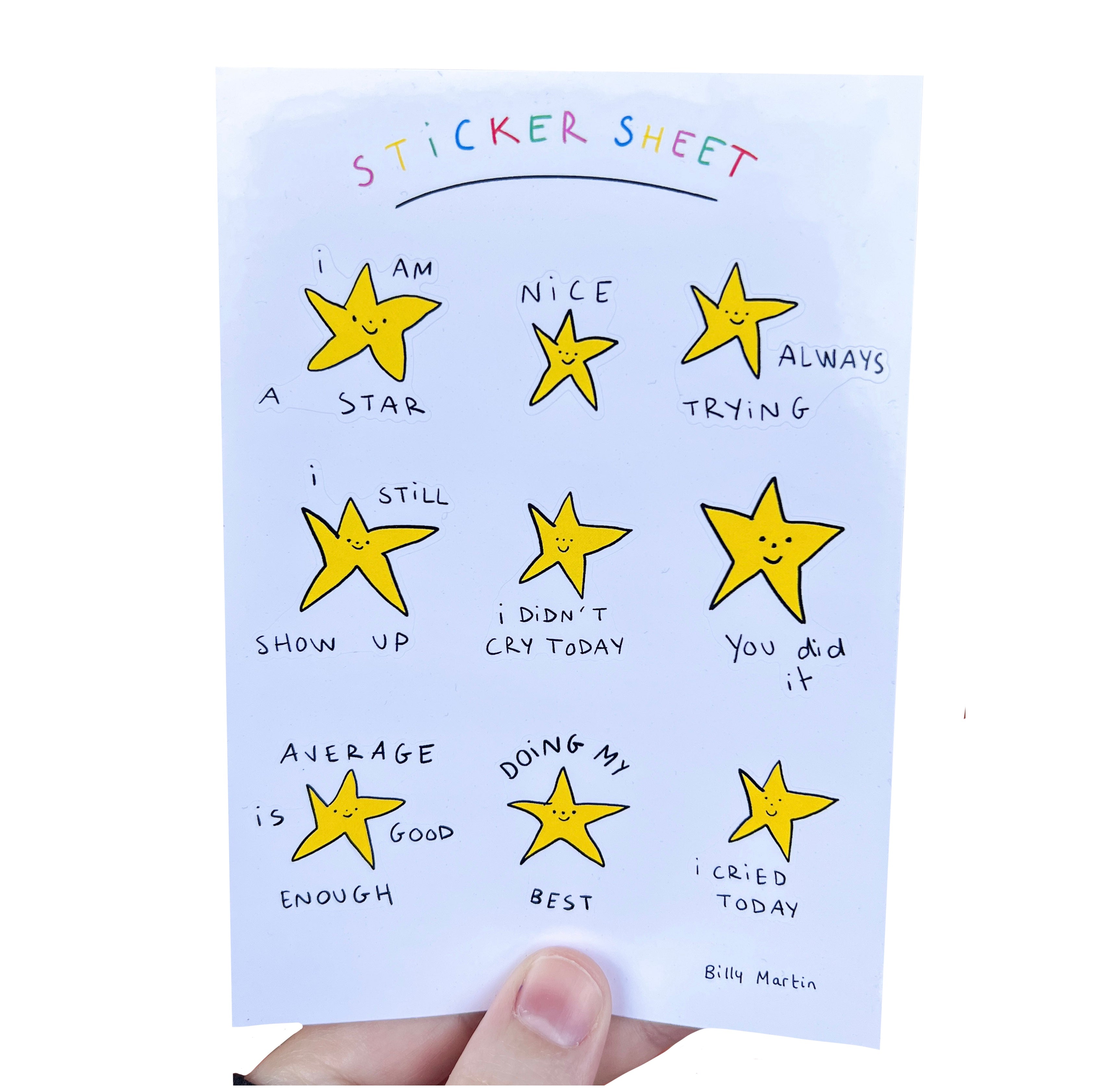 Star sticker sheet