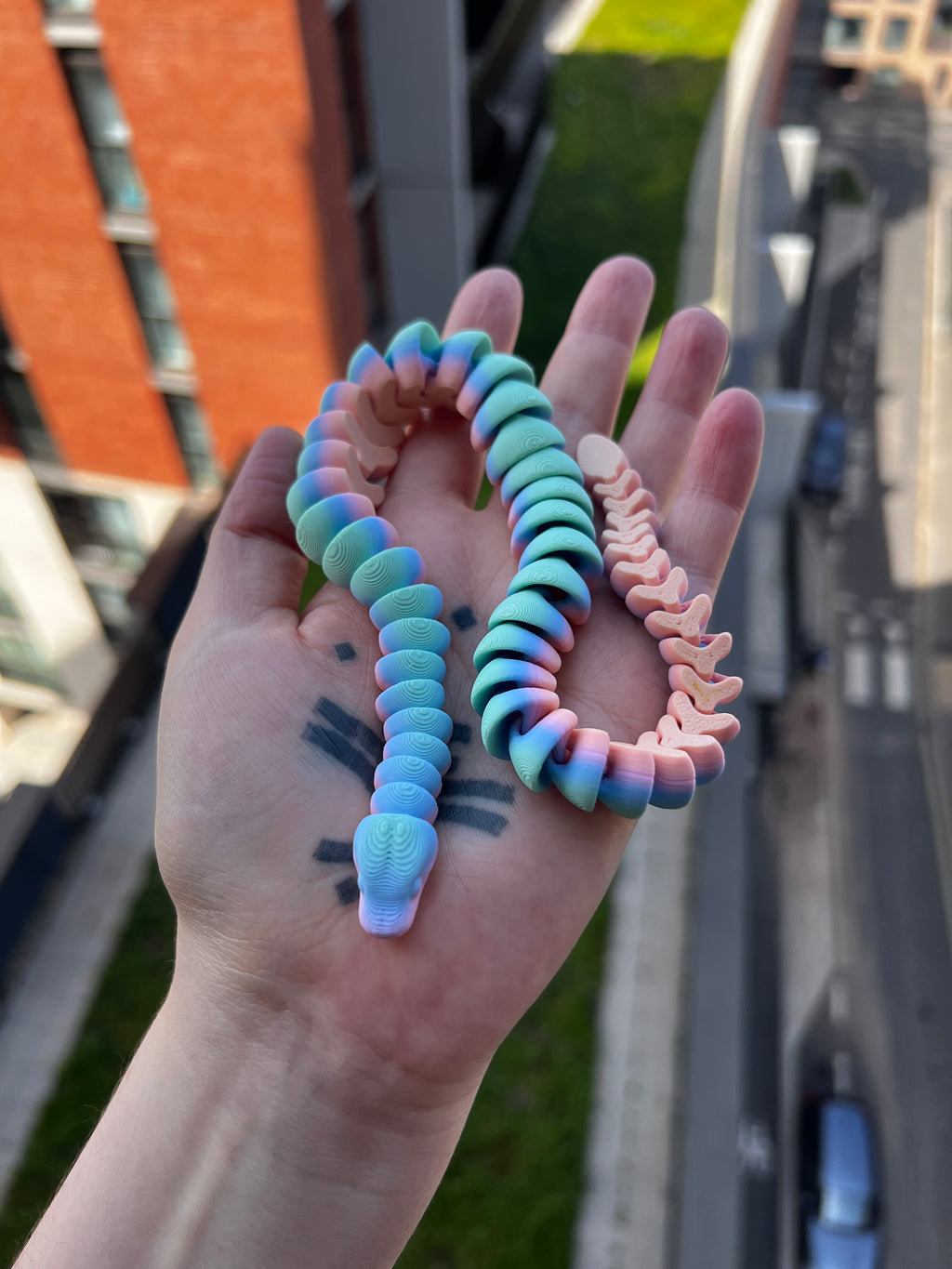 Articulated Tactile Snake Flexi Fidget