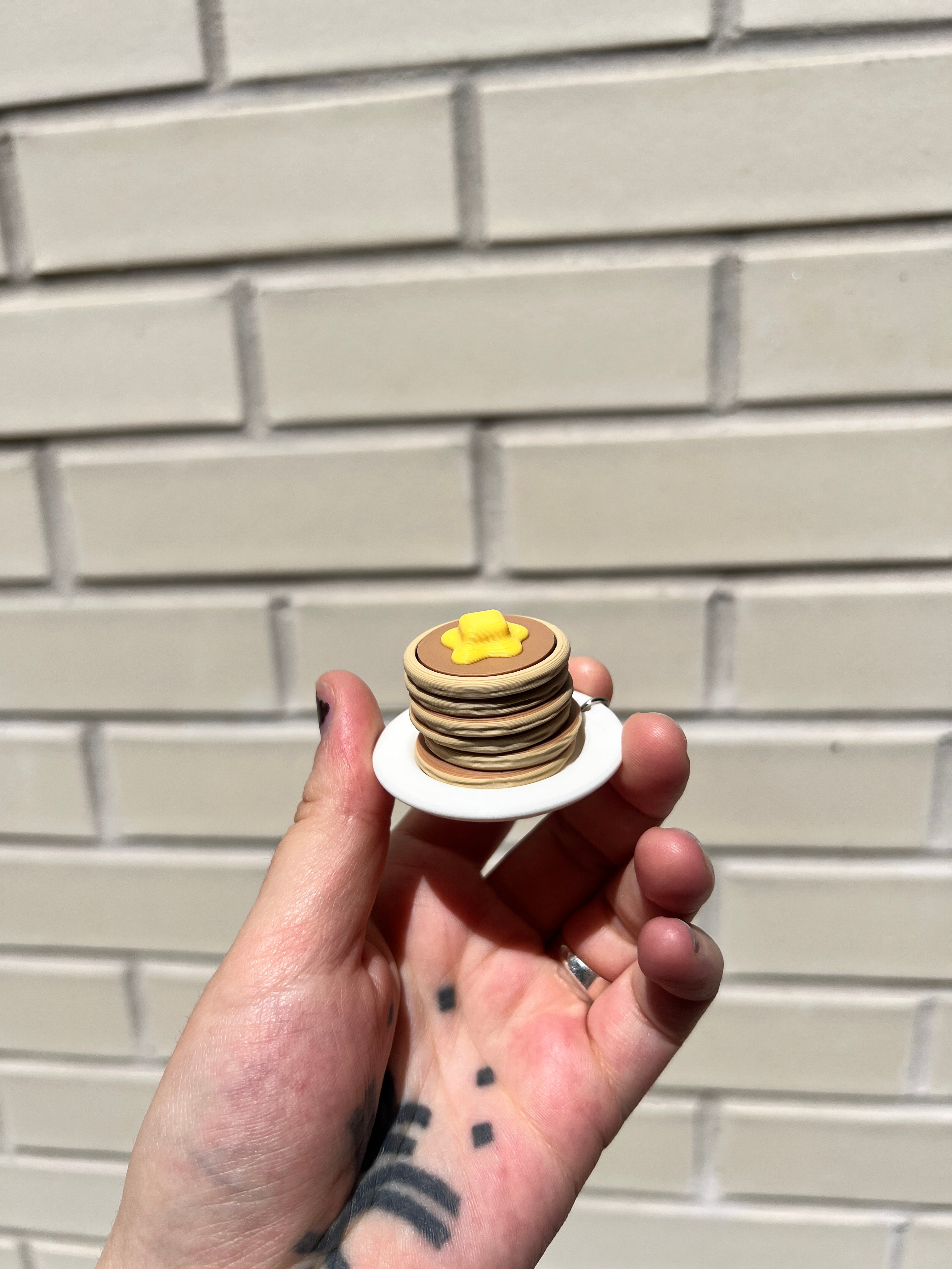 Pancakes with Butter Clicker with Keychain