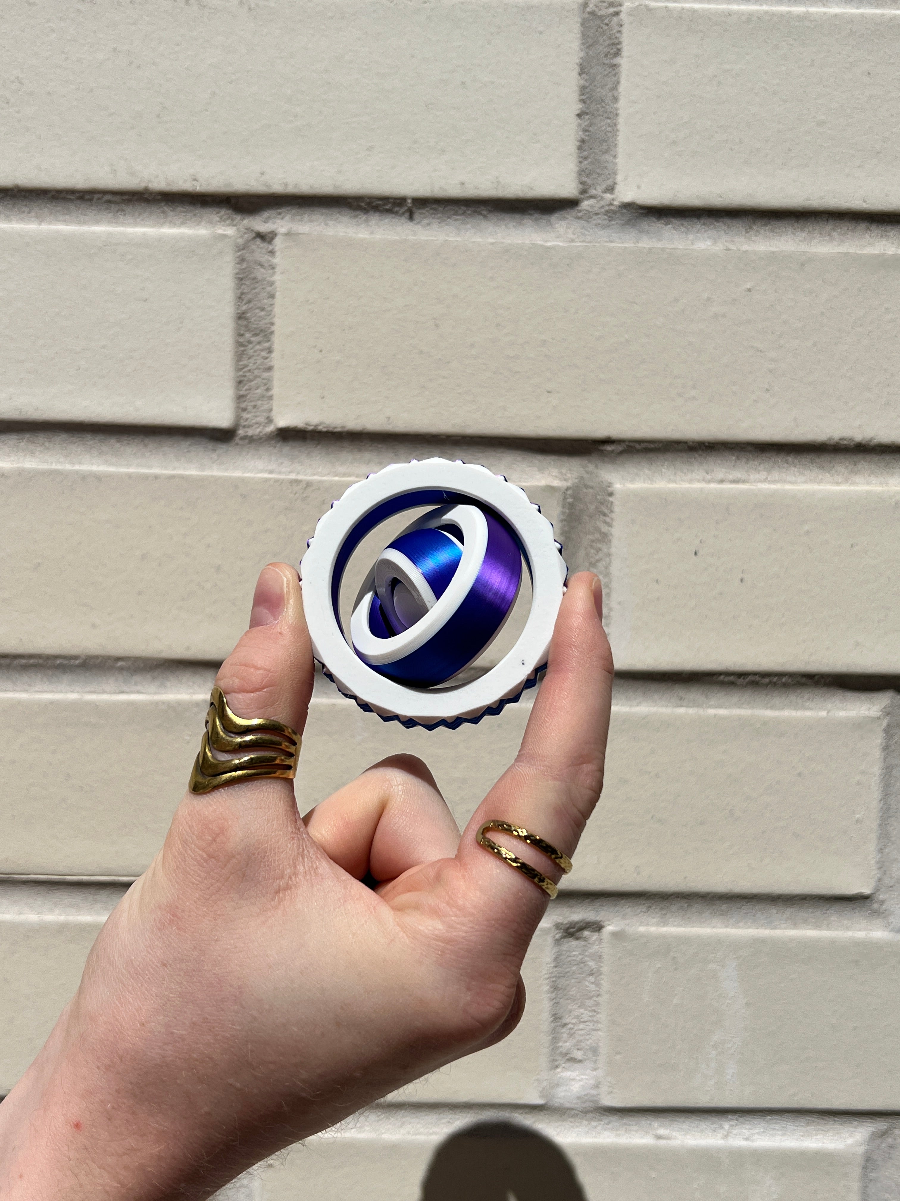 Gyro Fidget Spinner with Soft Spiked Textured Edge