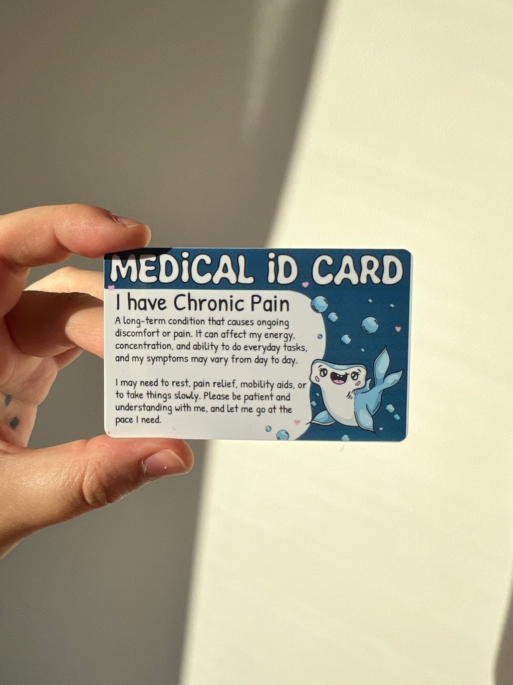 Shark Medical ID Card (Autism - Chronic Pain)