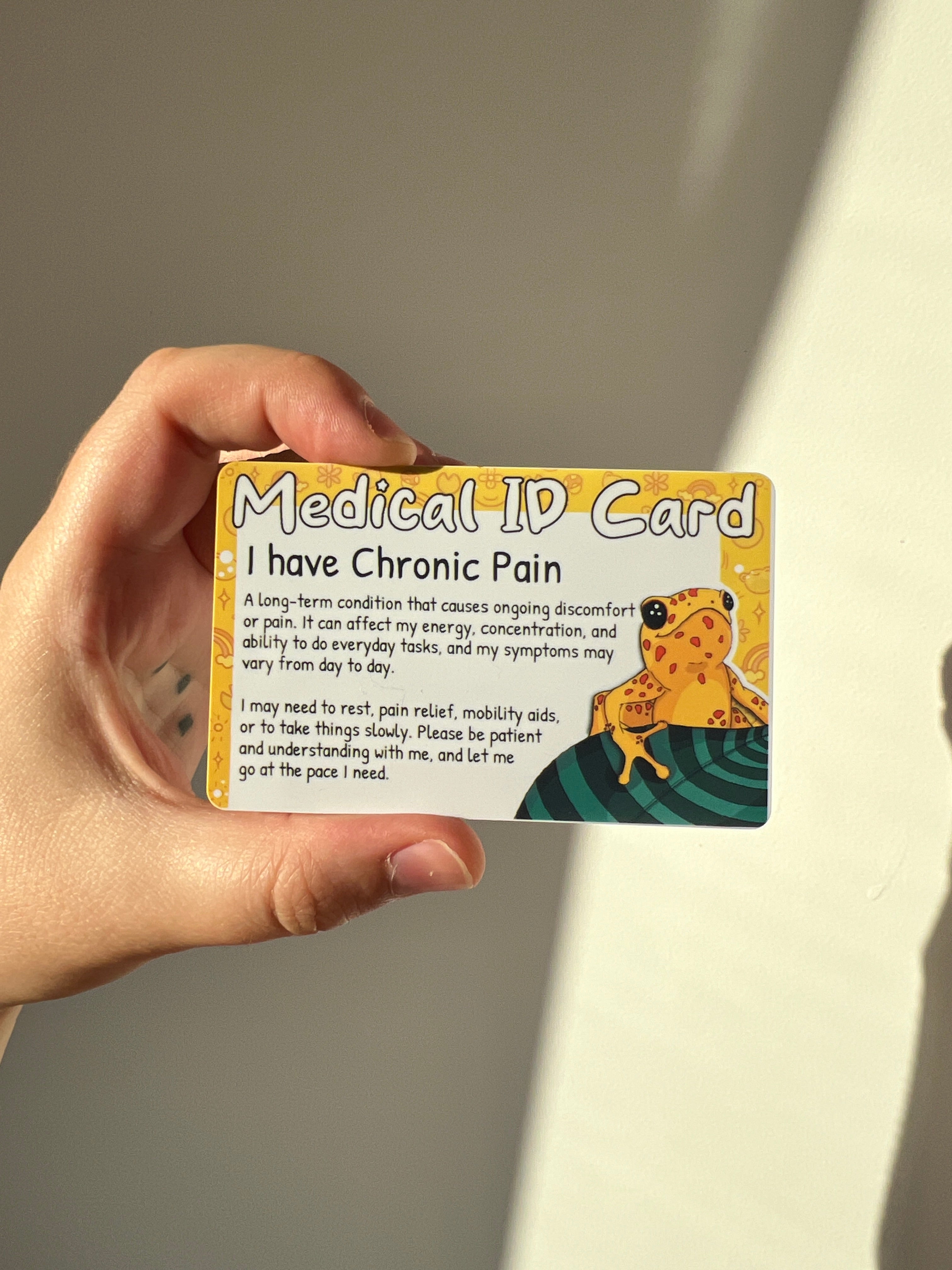Frog Medical ID Card (Chronic Pain)