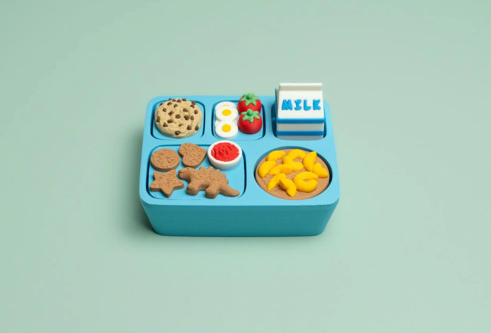 Kids Lunch Food Tray Fidget Clicker