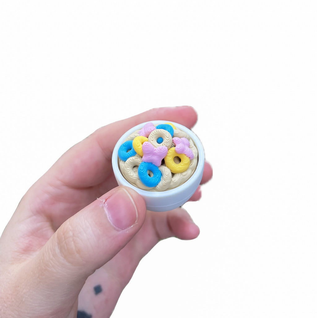 Cereal Bowl Clicker with Keychain