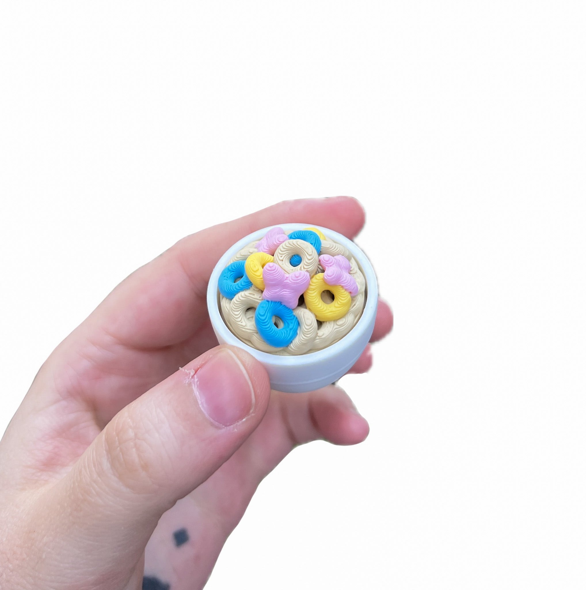 Cereal Bowl Clicker with Keychain