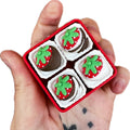 Chocolate Covered Strawberries Multi Fidget Clicker with Keychain