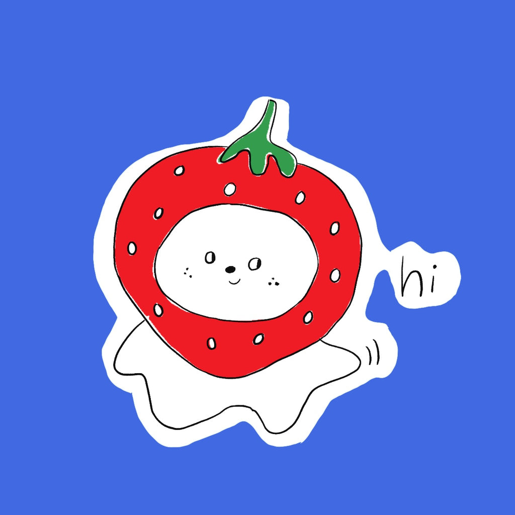 Strawberry pet sticker