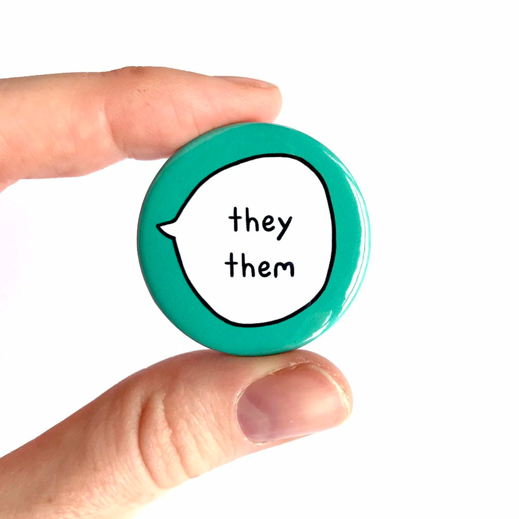 Gender Pronouns  Pin Badge Button (4 options)