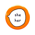 Gender Pronouns  Pin Badge Button (4 options)