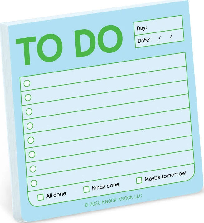1-Count Knock Knock to Do Sticky Notes - Pastel