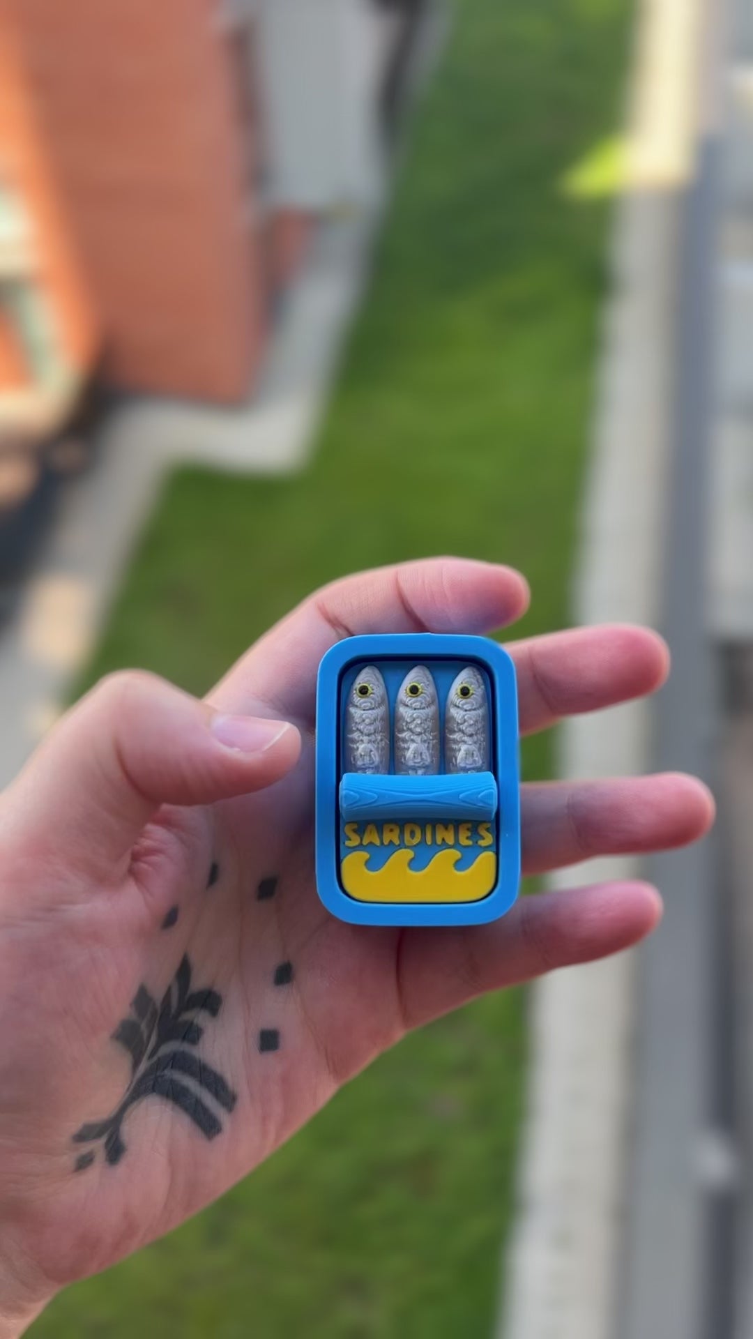 Sardine's Tin Fidget Clicker with Keychain
