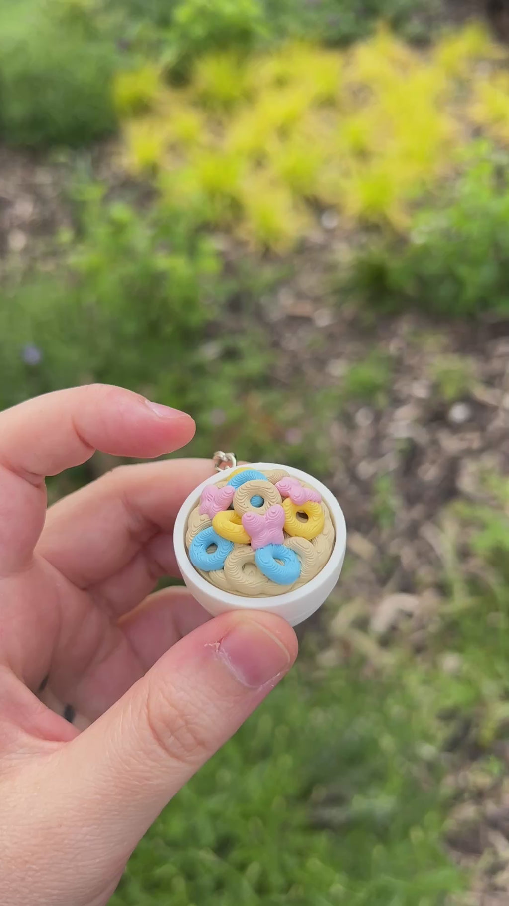 Cereal Bowl Clicker with Keychain